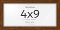 Homeforia 4x9 Brown Oak Business License Frame, High-End Wood, Glass by Homeforia