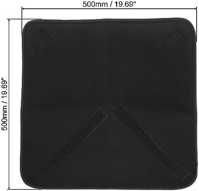 PATIKIL Camera Protective Wrap, 20"x20" Lens Wrap Cloth with Thick Protective Neoprene, Lens Pouch Bag with Hook and Loop for Lens, SLR, Black Purple - Image 2