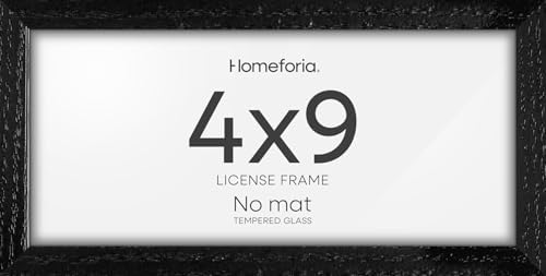 Homeforia 4x9 White Oak Business License Frame, High-End Wood, Glass by Homeforia