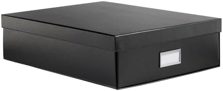 Oxford Keepsake Box, Protective Storage Box, Home and Office Organizer, Photo Storage Box, Souvenir Organizer, Large, 16" x 12" x 4 1/4" (41787) by Oxford