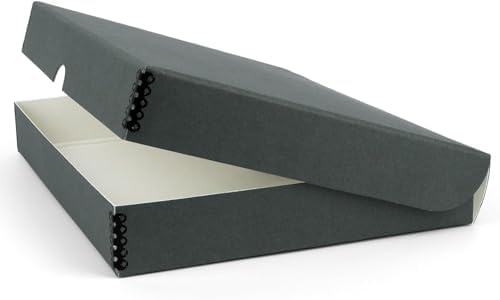 Golden State Art, Clamshell Archival Folio Storage Box 13x19, Gray by GoldenStateArt