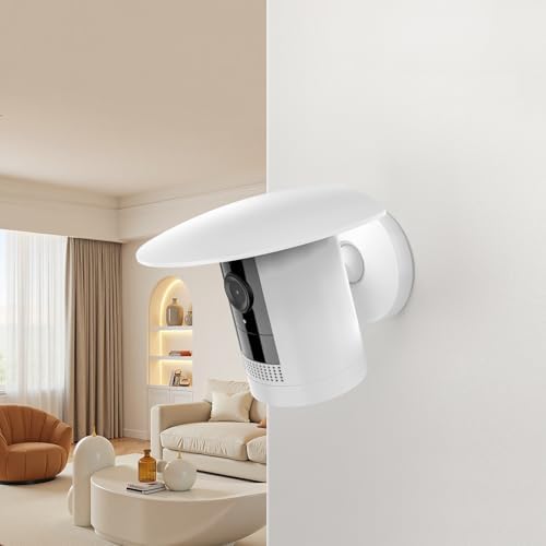 Camera Sun & Rain Shade Cover for Ring Stick Up Cam – UV-Resistant Waterproof Camera Hood Protector, No Drill Installation (White) - Image 5