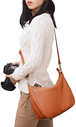 Meliae Camera Bag for Women, DSLR Mirrorless Camera Purse, Leather Shoulder Crossbody Hobo Travel Tote - Image 2
