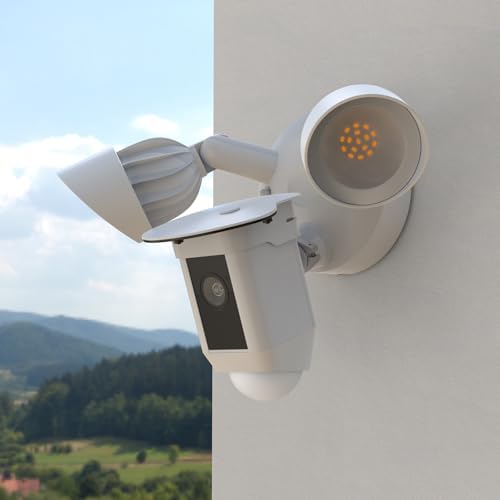Sun Rain Shade Camera Cover Compatible with R-ing Floodlight Cam Wired Plus, for R-ing Floodlight Outdoor Weather-Resistant Rain Shield Accesorios (White) - Image 5