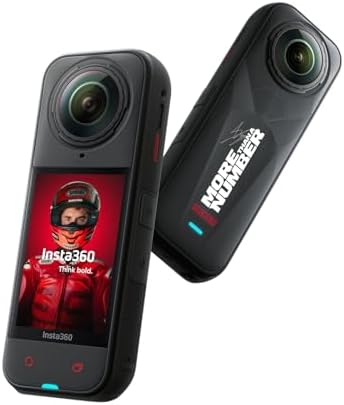 Insta360 X5 MM93 Championship Edition - Waterproof 8K 360 Camera, Leading Low-Light Performance, Invisible Selfie Stick Effect, Tough and Replaceable Lenses, 205-Min Battery, Wind Guard, Stabilization by Unknown
