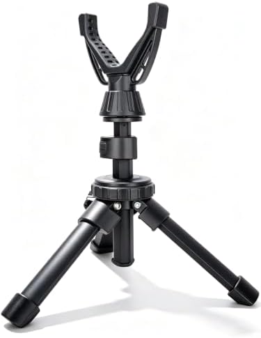 Portable Shooting Tripod with 360° Rotating & Removable V Yoke - Adjustable Height Rifle Rest Stand for Hunting, Target Shooting, Binoculars, Cameras & Outdoor Activities by Jalarox