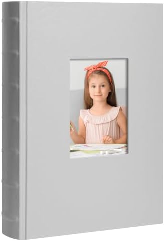 Vienrose Photo Album 4x6 300 Photos PU Leather Cover Grey by Vienrose