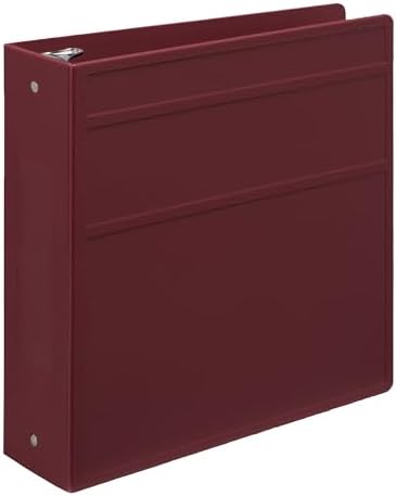 Carstens 3-Inch Heavy Duty 3-Ring Binder - Side Opening, Wine, Durable Plastic, Precision No-Gap Rings, Waterproof Cover, No Pockets, Holds 400 US Letter Sheets, BPA-Free, Made in USA (1743-3R) - Image 2