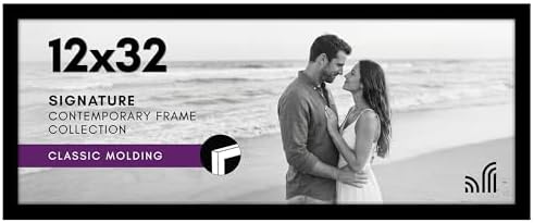 Americanflat 12x32 Picture Frame - Engineered Wood - Black by Americanflat