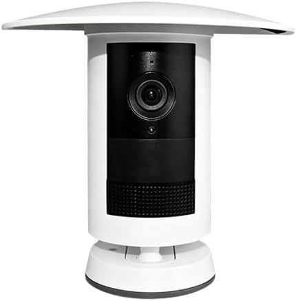 Rain Cover Compatible with Ring Outdoor Cam Plus–Anti-Glare Sun Shield, All-Weather Waterproof Protector, Adhesive No-Drill Easy Install, Dustproof Snowproof UV Resistant,1 Pack (White) by OYOCAM