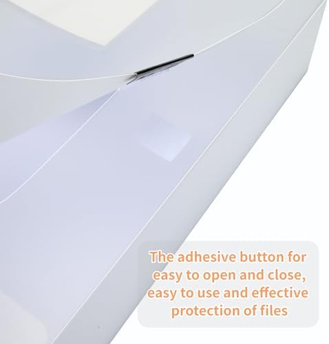 HUA JIE 6 Pack A4 Storage File Boxes Plastic Archives Cases,Transparent - Image 7