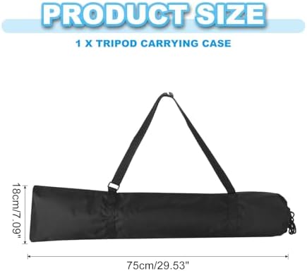 PATIKIL Tripod Case, Black Nylon Padded Tripod Bag with Handles, 75cm - Image 2