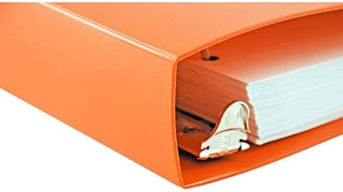 11x17 Landscape Binder - Durable Poly 3-Ring Document Organizer with 1.5 Inch Reinforced Angle D-Ring. Orange Portfolio Art Binder for Tabloid, Ledger Artwork Storage, Spreadsheets, Blueprints - Image 3