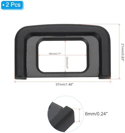 PATIKIL DK-25 Viewfinder Eyepiece Eyecup, 2 Pack Camera Eye Cup Protector for Nikon D3500 D3400 D3300 D3200 D5300 D5500 D5600 Digital Camera Block Flare Scratch Resistance, Black - Image 2