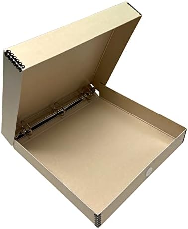 Lineco, Archival Tan 3-Ring Binder Album Box, 12.75x11.5x2 Inch by Lineco