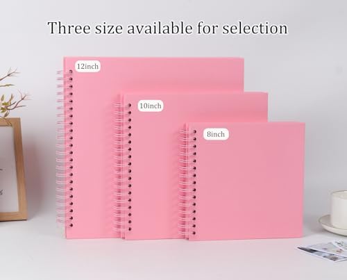 RECUTMS 8x8 Scrapbook DIY Photo Album 60 Pages Kraft Paper Memory Book Pink - Image 6