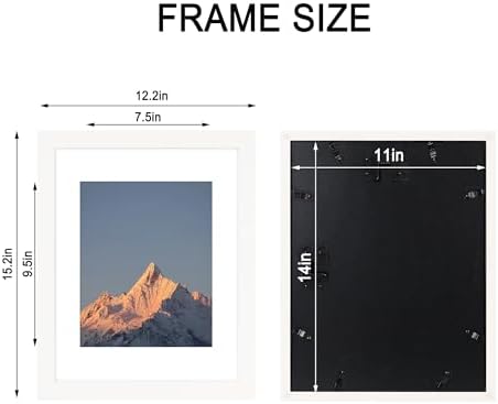 11x14 Picture Frame Set of 4 with Real Glass, Wall Mount - Image 7