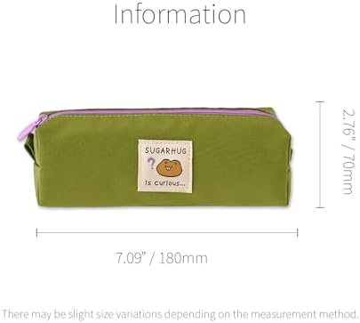 Monolike Unmatched Friends Block Pencil Case, Green - Pencil Pouch, Portable Pencil Bag, Pencil Case, Office Pouch case, Soft - Image 2