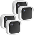Silicone Case Cover for All-New Blink Outdoor 4 (4th Gen) - Weatherproof Protective Skin Cover with Hat Brim for All-New Blink Outdoor 4 & 2K Smart Security Camera (White, 4 Pack) by QOPOTO