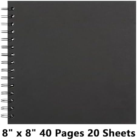 DIY Scrapbook Photo Album,40 Pages,8x8 Inch,Black - Image 4