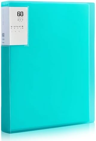 M&G 60 Pocket Binder with Plastic Sleeves 9.2x12, A4 Portfolio Folder with Clear Sheet Protectors, Art Presentation Book, Display 120 Pages, Document Paper Organizer for Artwork, Office(Green) by MG