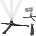Manbily M-5 Tripod Base, Longer Desktop Tripod with Three Upgraded Extended-Leg, 3/8" Screw Monopod Stand Support for Ball Head/Fluid Head DSLR Camera Camcorder, Tilt 20° & Rotate 360° (Black) by Manbily