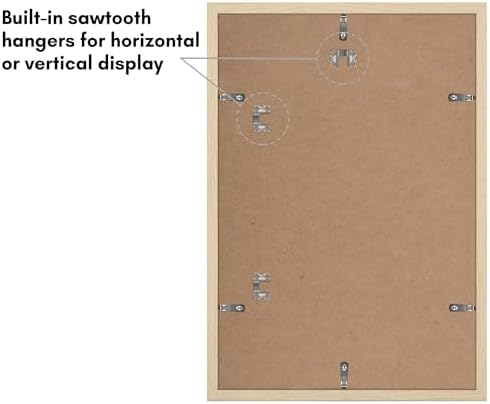 Americanflat 13x19 Poster Frame 2-Pack - Matted to 11x17 - Natural Oak - Image 6