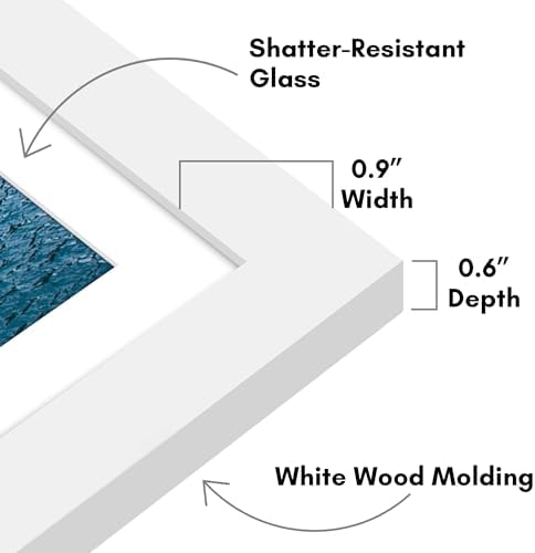 Americanflat 5x7 Picture Frame - Matted to 4x6 - Engineered Wood - White - Image 3