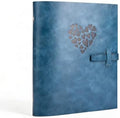 Vintage PU Leather DIY Scrapbook, 6-Ring Refillable 180° Lay Flat Photo Album Holds 220 4x6 Photos, 25 Blank Pages, Gift for Wedding Baby Travel Family by ThxMadamscrapbookphotoalbummorestyles