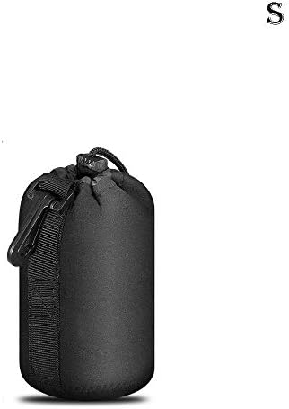 Small Size Waterproof Drawstring Lens Pouch Black Neoprene DSLR Camera Lens Bag Compatible with Sony Olympus Panasonic - Image 2