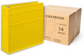 Carstens 3-Inch Heavy Duty 3-Ring Binder - Side Opening, Yellow, Durable Plastic, Precision No-Gap Rings, Waterproof Cover, No Pockets, Holds 400 US Letter Sheets, BPA-Free, Made in USA (1709-3R) by Carstens