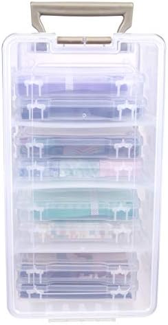 ArtBin Semi Satchel Photo Storage Photo & Craft Organizer Set, Large Box with [8] Plastic Storage Cases Inside, Clear - Image 2