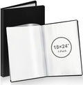 Lewtemi A2 Heavy Duty Binder with Plastic Sleeves 18 x 24 Inch Portfolio Folder with 30 Clear Sheet Protectors Art Portfolio Folder for Artwork Poster Protector for Paper Album Storage Display (Black) by Lewtemi