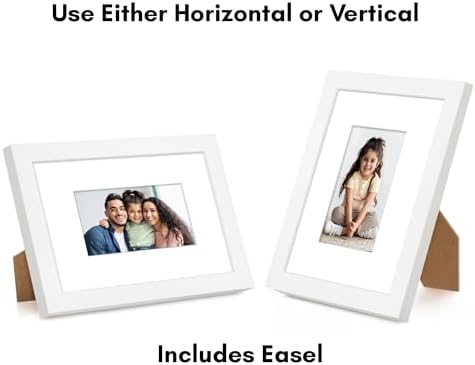 Americanflat 6x8 Picture Frame - Matted to 3x5 - Engineered Wood - White - Image 4