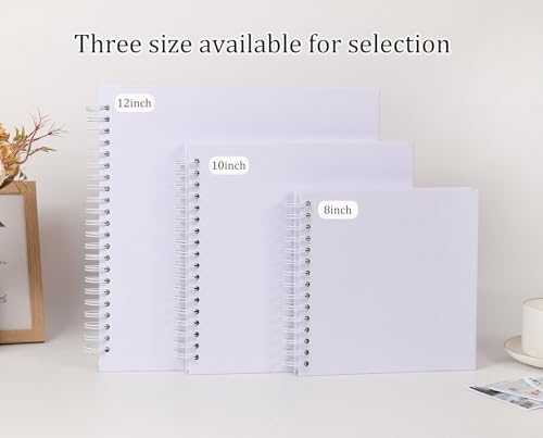 RECUTMS 8x8 Inch Scrapbook Album 60 Page Kraft Paper Baby Memory Book White - Image 6