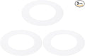 PATIKIL 3" ID 4.7" OD Plastic Trim Ring, 3 Pcs Ceiling Light Goof Rings Matte Circular Light Cover Lighting Fixture for Ceiling Wall Recessed Can Downlights, Translucent Matte White by PATIKIL