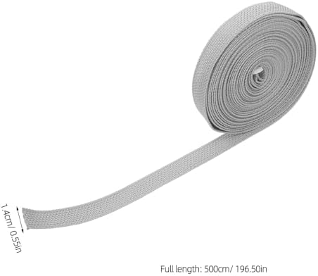 1 Roll Roller Shutter Replacement Belt - Grey Roller Blind Webbing Strap - 14mm Wide, 16.4ft Long Window Winder Accessory for Home Window Lift Repair - Image 2