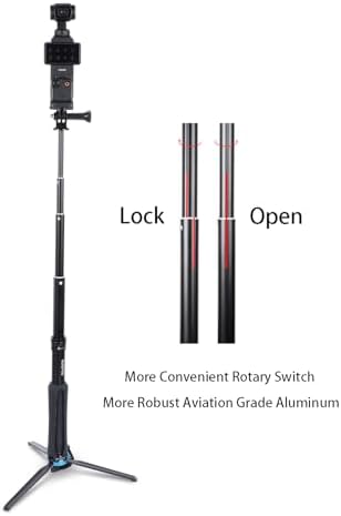 32" Selfie Stick with Quick-Release Adapter for DJI Osmo Pocket 3, Tripod Stand Extension Pole Monopod for DJI Pocket 3 Accessories - Image 6
