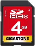 GIGASTONE 4GB SD Card, Speed Up to 20MB/s, SDHC UHS-I Class 4 Memory Card for Photo Video Music Voice File DSLR Camera DSC Camcorder Recorder Playback PC Mac POS, with 1 Mini case by Gigastone