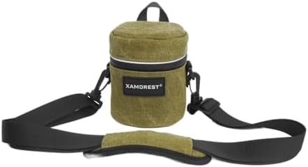 Camera Lens Case Lens Bag Compatible (3.15" x 3.74"(Canvas, Green)) by XAMOREST