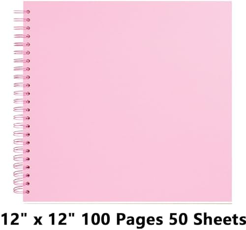 DIY Scrapbook Photo Album,100 Pages,12x12 Inch,Pink - Image 5