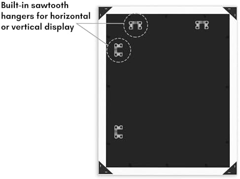 Americanflat 16x20 Poster Frame - Matted to 11x14 - Engineered Wood - White - Image 5