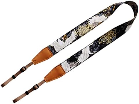 UNIKSTRAP Original Design Personalized Adjustable Camera Strap Chrysanthemum & Crane in Black, Fit for Canon Nikon Sony Olympus Interchangeable Lens Digital Camera/DSLR etc. - Image 2