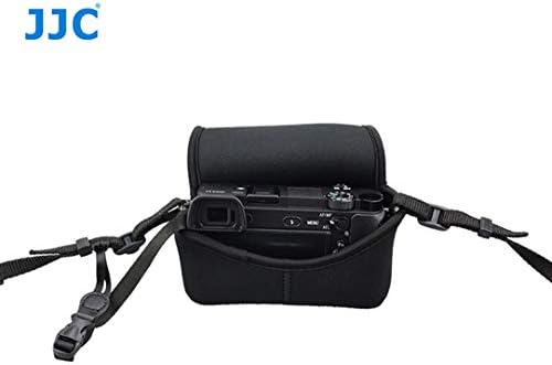 JJC Black Ultra Light Neoprene Camera Case for Sony a6600 a6500 a6400 a6300 a6100 a6000 a5100 +18-55mm/E 50mm F1.8 Lens, Pouch Bag for Fuji X-T30 X-T20 X-T10 +16-50mm, Canon PowerShot SX530 SX540 G3X - Image 7
