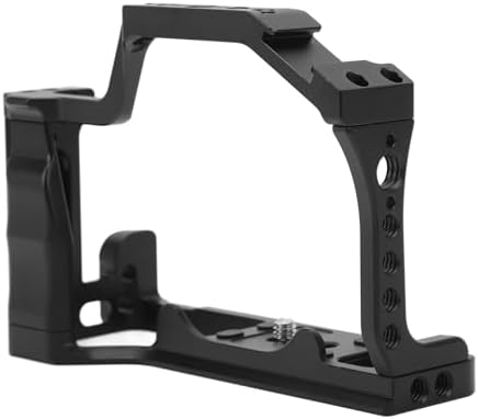 Jiawu Camera Cage, Aluminum Alloy Lightweight Multi Hole Design Camera Video Cage, Rig with Cold Shoe Locating Holes for M50 M5 Cameras - Image 3