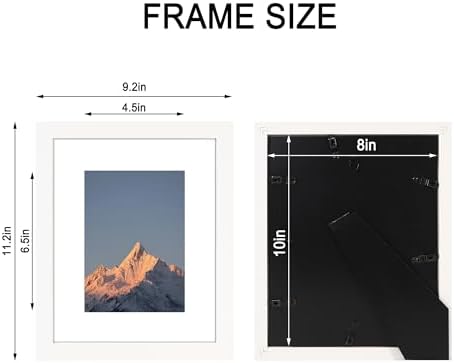 8x10 Picture Frame Set of 4 with Real Glass, Wall & Tabletop Display - Image 7