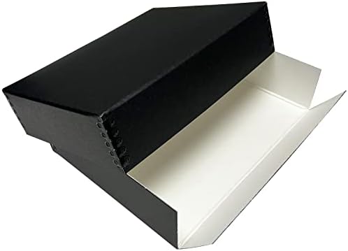 Lineco Museum Archival Storage Box, Drop Front, 9.75x12.75x3 in, Black - Image 4