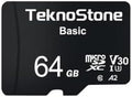 64GB Basic MicroSDXC TF Memory Card with Adapter 1 Pack by Teknostone