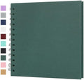 Scrapbook Album 7x7 Inches 40 Pages Hardcover Kraft Paper Green by Bonyomor