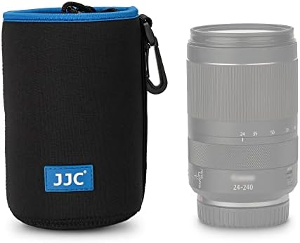 JJC Neoprene Camera Lens Pouch Case, Drawstring Bag for Lens up to 3.5x6.7" by JJC